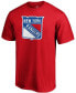 ფოტო #2 პროდუქტის Men's Red New York Rangers Team Primary Logo T-shirt