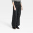 Фото #1 товара Women's High-Rise Loose Fit Pleated Chino Pants - Universal Thread Black 2 Long