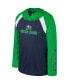 ფოტო #2 პროდუქტის Big Boys Navy Notre Dame Fighting Irish Eddie Multi-Hit Raglan Long Sleeve Hoodie T-shirt