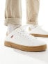 Levi's Piper trainer in white with logo and gumsole