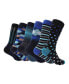 ფოტო #5 პროდუქტის Men's Sharp Twilight Dress Crew Socks 6 Pack