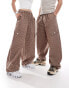 Фото #2 товара COLLUSION unisex baggy trousers in check print