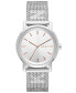 Фото #1 товара Часы и аксессуары DKNY Женские наручные часы SoHo из нержавеющей стали с сетчатым браслетом 34 мм, созданные для Macy's