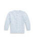 ფოტო #1 პროდუქტის Baby Boys or Girls Contrast-Knit Cotton Long Sleeves Cardigan