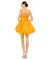 Women's Spaghetti Strap Center Bow Balloon Mini Dress