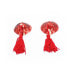 Фото #2 товара Heart Sequin Nipple Cover with Tassel Red