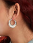 Фото #4 товара Lost Souls stainless steel sleek hoop earrings in silver