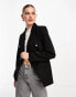 Фото #1 товара Miss Selfridge double breasted military blazer in black