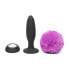 Anal Plug with Vibration and Double Base Purple Large