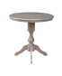 36" Round Top Pedestal Table with 12" Leaf