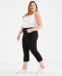 Фото #2 товара Plus Size High-Rise Cuff Capri Jeans, Created for Macy's