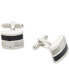 ფოტო #1 პროდუქტის Men's Black Stripe Cufflinks