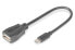 Фото #1 товара DIGITUS USB adapter cable, OTG, micro B - USB A type