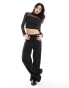 Urban Threads high neck mesh top in black