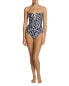 JETS AUSTRALIA 286756 Eden Roc Printed Bandeau One-piece Swimsuit , Size 4 US