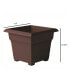 Фото #3 товара Countryside Square Tub Planter Brown 14 Inch