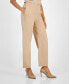 Фото #3 товара Women's Wide-Leg Mid Rise Linen-Blend Pull-On Pants, Created for Macy's
