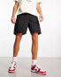 New Look zip pocket cargo shorts in black