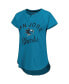 ფოტო #3 პროდუქტის Women's Teal San Jose Sharks Grand Slam Raglan Notch Neck T-shirt