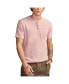 Фото #1 товара Men's Linen Short Sleeve Henley T-shirt