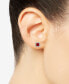 ფოტო #2 პროდუქტის Diamond Black Enamel Square Halo Stud Earrings (1/6 ct. t.w.) in 10k Gold (Also in Red Enamel), Created for Macy's
