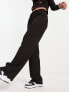 Фото #4 товара Only light weight pintuck wide leg trouser in black