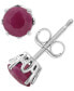 Sapphire Solitaire Stud Earrings (1-1/5 ct. t.w.) in Sterling Silver (Also in Ruby & Emerald)