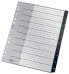 Esselte Leitz 12080000 - Blank tab index - Polypropylene (PP) - Black - White - Portrait - A4 - 160 g/m²