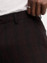 ASOS DESIGN skinny suit trousers in burgundy check