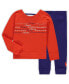 ფოტო #2 პროდუქტის Toddler Girls Orange, Purple Clemson Tigers Crystal Ball Long Sleeve T-shirt and Leggings Set