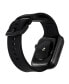 Black Smooth Silicone Keeperless Band Compatible with 42/44/45/Ultra/Ultra 2 Apple Watch