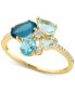 ფოტო #1 პროდუქტის EFFY® Multi-Gemstone (1-7/8 ct. t.w.) & Diamond (1/10 ct. t.w.) Ring in 14k Yellow Gold