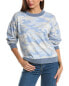 Forte Cashmere Gathered Sleeve Camo Sweatshirt Women's