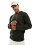 Brave Soul midweight crew neck jumper in forest green