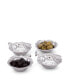 Sand-Cast Aluminum, Set of 4 Olive Pattern Sauce Bowls