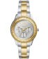 ფოტო #1 პროდუქტის Women's Sport Multifunction Two Tone Stainless Steel Bracelet Watch 37mm