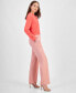 ფოტო #3 პროდუქტის Women's Twill Extended-Tab Mid Rise Pants