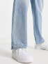 Signature 8 straight leg jeans in mid wash blue
