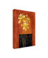 Pablo Esteban Yellow Flowers on Orange Canvas Art - 36.5" x 48"