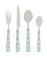 Фото #2 товара Bistro Bright Floral Stainless Steel 16 Piece Flatware Set, Service for 4