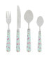 Bistro Bright Floral Stainless Steel 16 Piece Flatware Set, Service for 4