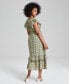 Фото #2 товара Women's Button-Front Tiered Ruffle Dress, Created for Macy's