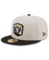 Фото #3 товара Men's Stone, Black Las Vegas Raiders 2023 Salute To Service 59FIFTY Fitted Hat