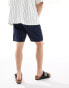 Brave Soul lightweight cotton elasticated waist shorts in navy