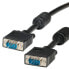 ROLINE HQ VGA Cable with Ferrite - HD15 M - HD15 M 15 m - 15 m - VGA (D-Sub) - VGA (D-Sub) - Male - Male - Black