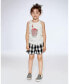 Girl Organic Cotton Tank Top With Knot Off White - Child