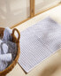 Textured cotton bath mat