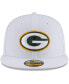 ფოტო #4 პროდუქტის Men's White Green Bay Packers Omaha 59FIFTY Fitted Hat