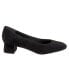 Фото #1 товара Trotters Lola T1561-003 Womens Black Extra Narrow Suede Pumps Heels Shoes 8