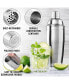 Фото #5 товара Cocktail Shaker with Built-in Strainer For Bartending & Homebars (24oz) - Silver